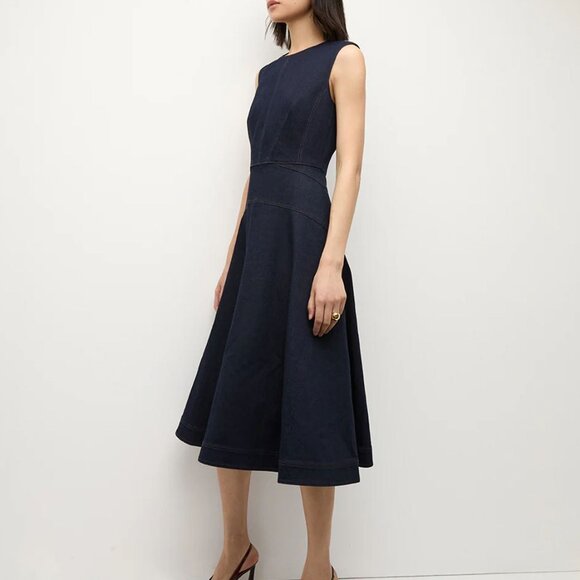 New AUTH Veronica Beard Karrigan Denim Midi Dress - Picture 3 of 8